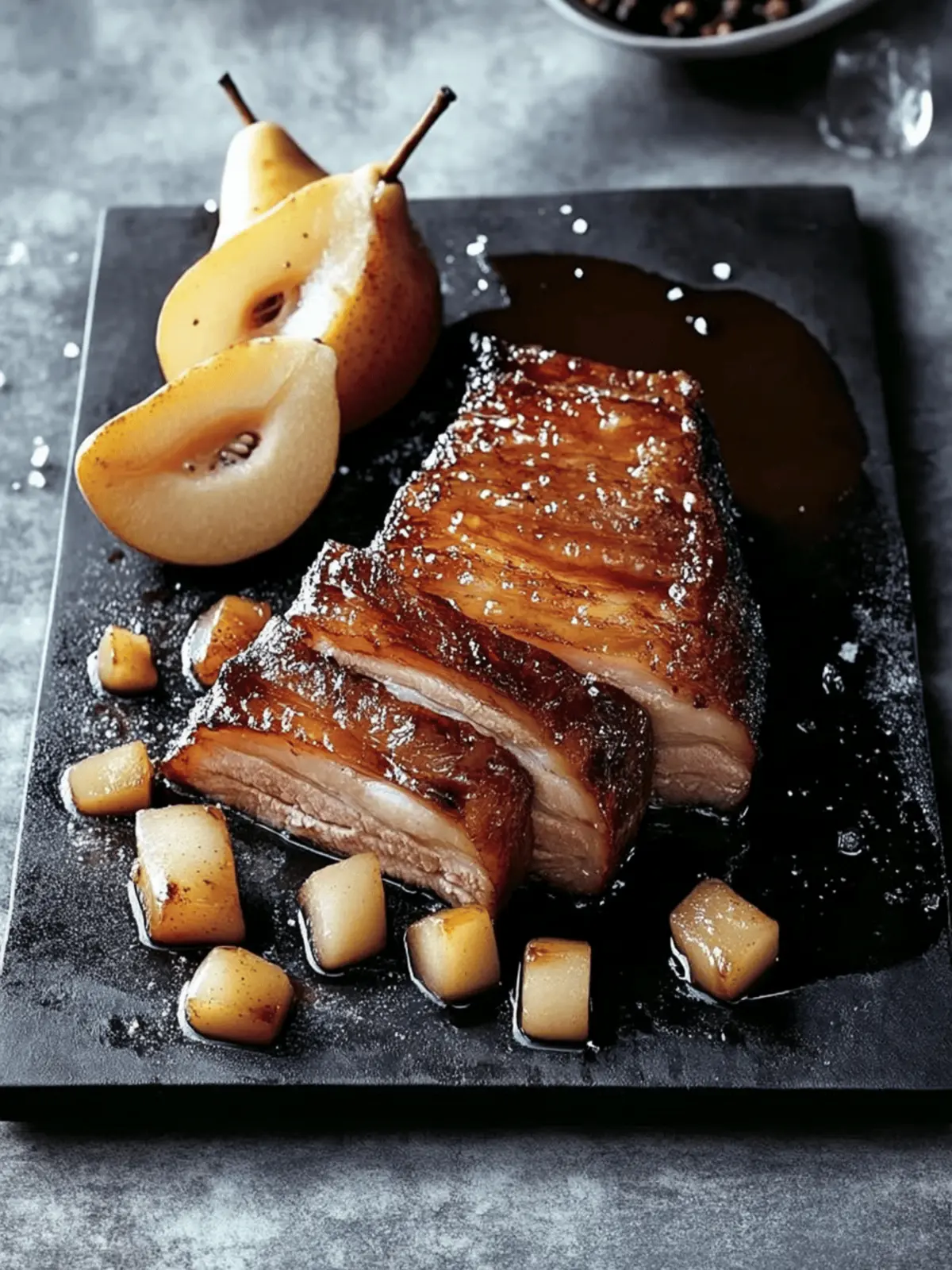 Crispy Pork Belly With Cider Pickled Pears: A Flavor Adventure