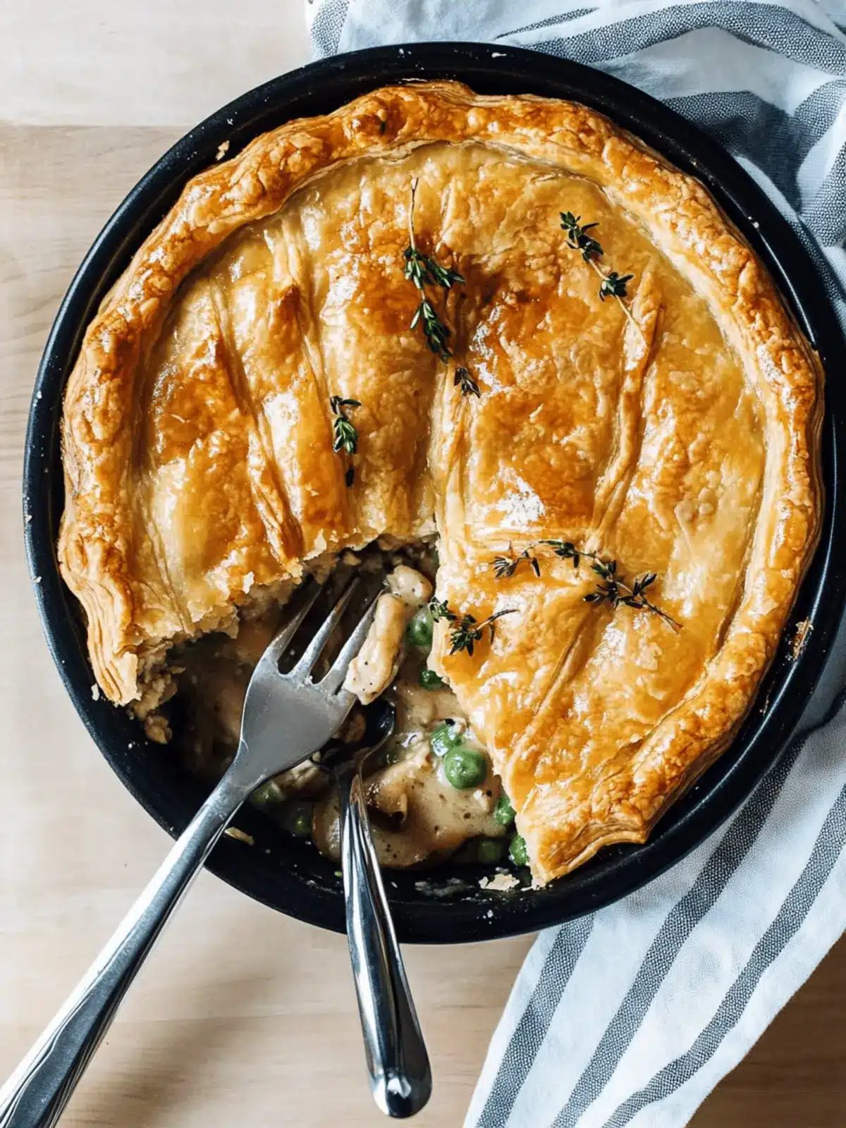 Mushroom and Leek Chicken Pot Pie
