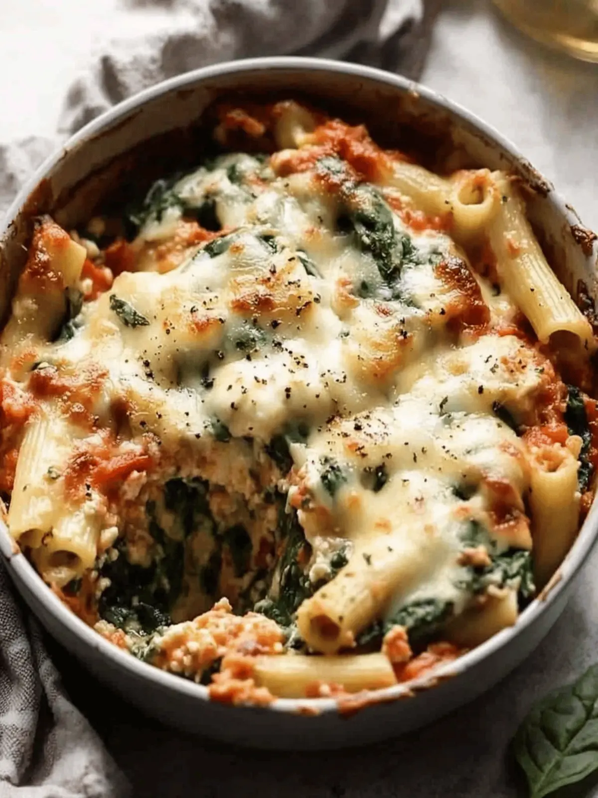 Spinach & Ricotta Pasta Bake