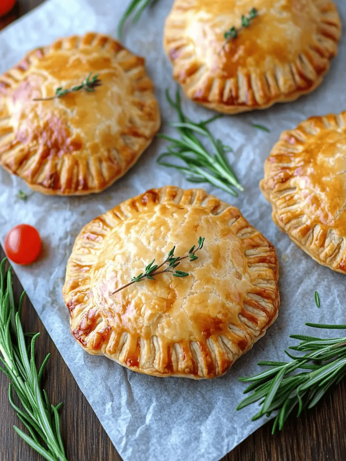 Ham & Havarti Hand Pies with Rosemary-Mustard Aioli