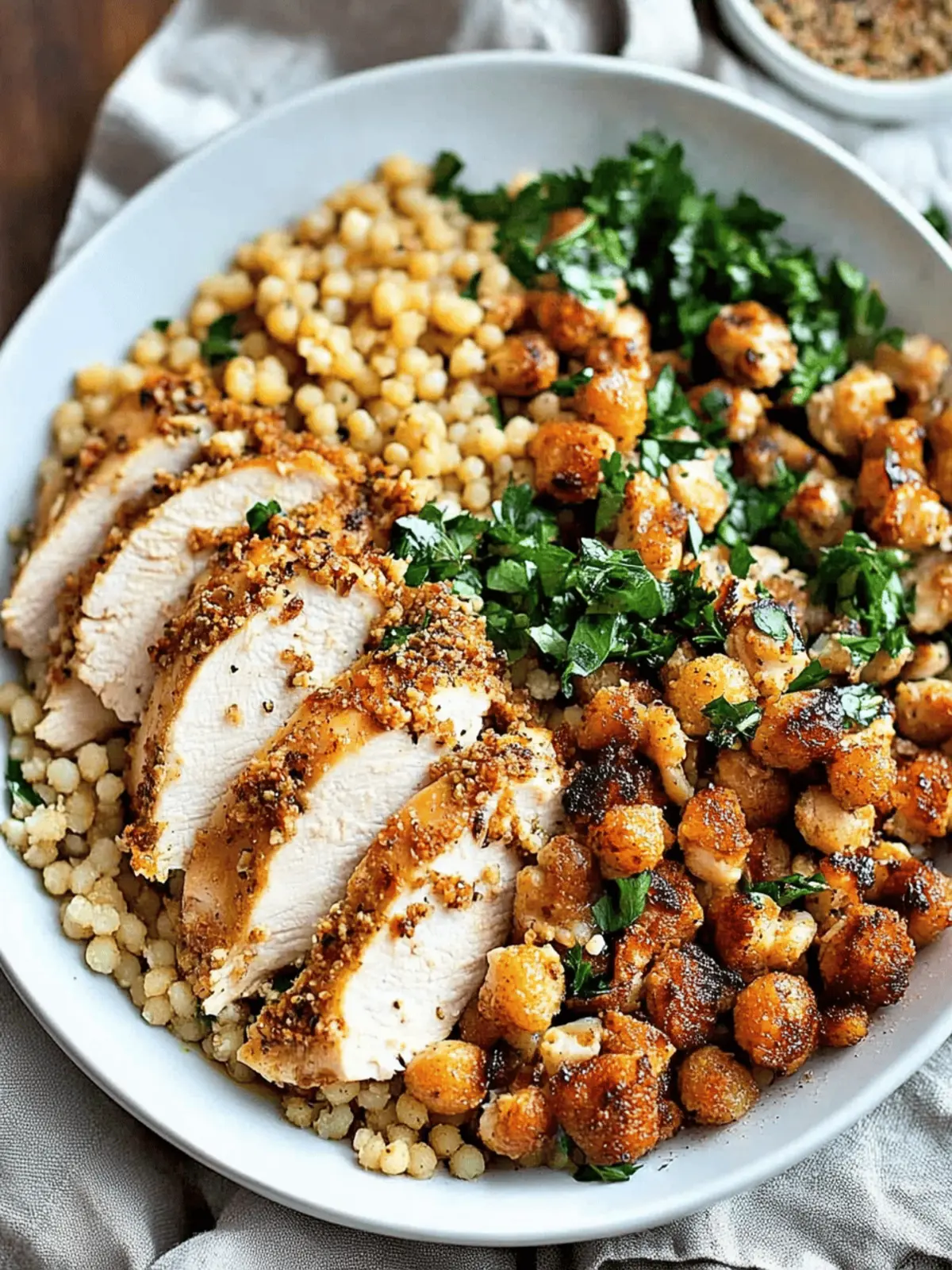 Baked Parmesan Chicken and Couscous