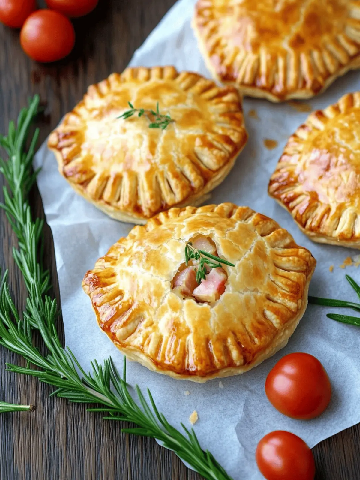 Ham & Havarti Hand Pies with Rosemary-Mustard Aioli