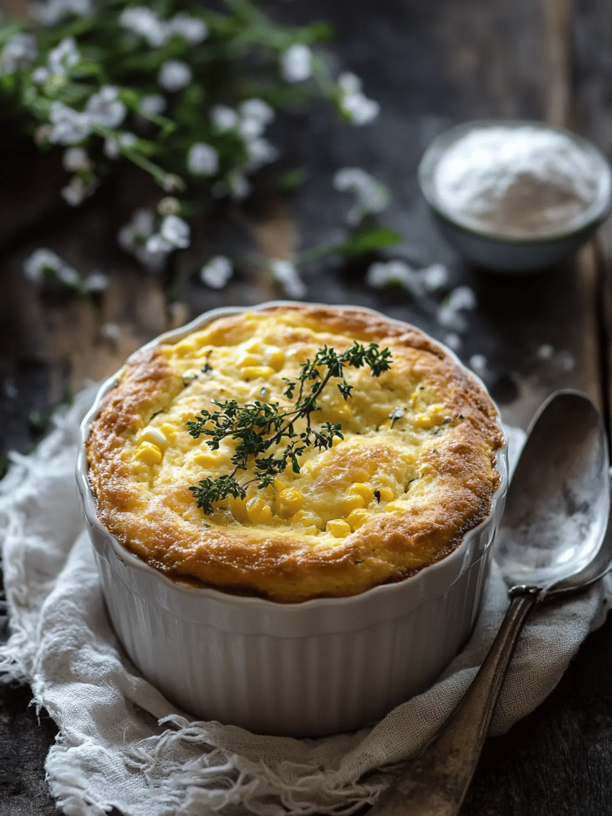 Zucchini & Sweet Corn Souffle