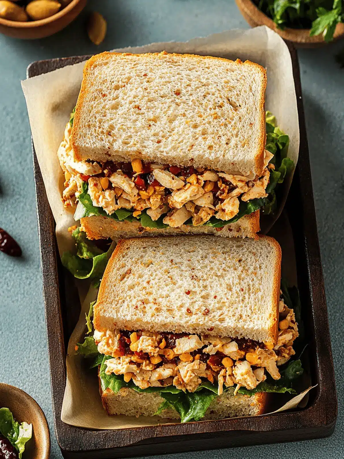 Spicy Chicken Salad Sandwich with Chili Crisp for Thrilling Lunches