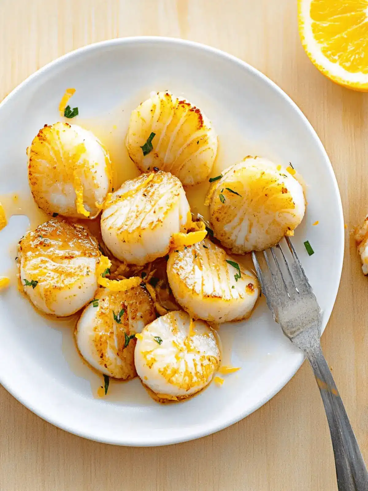 Baked Scallops with Citrus Ginger Sauce