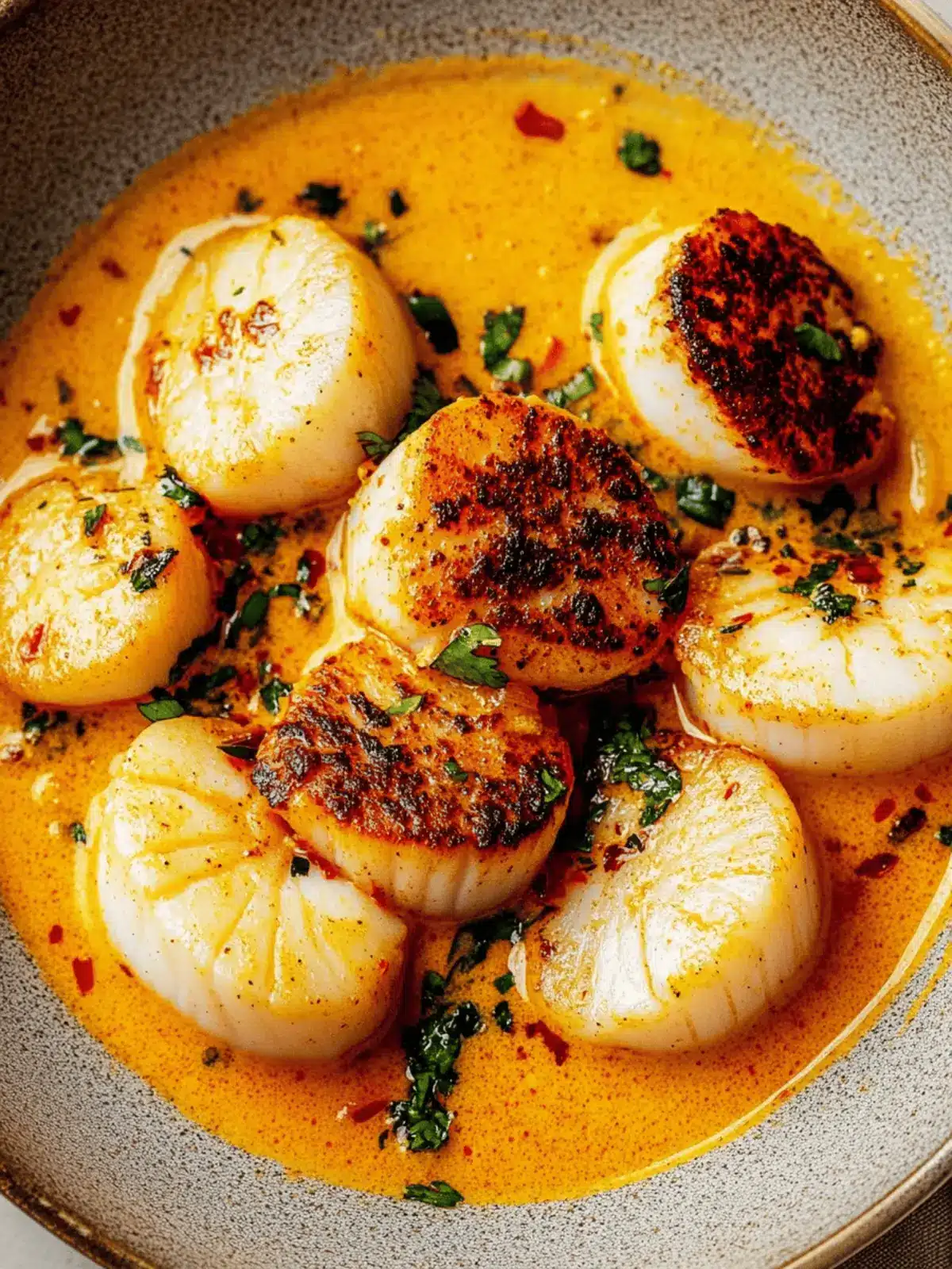 Spicy Coconut Curry Scallops