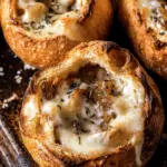Creamy French Onion Soup In Bread Bowls