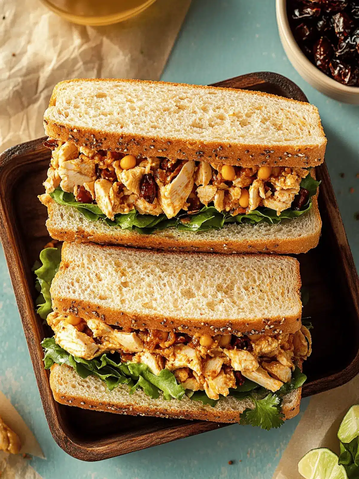 Chicken Salad Sandwich with Chili Crisp
