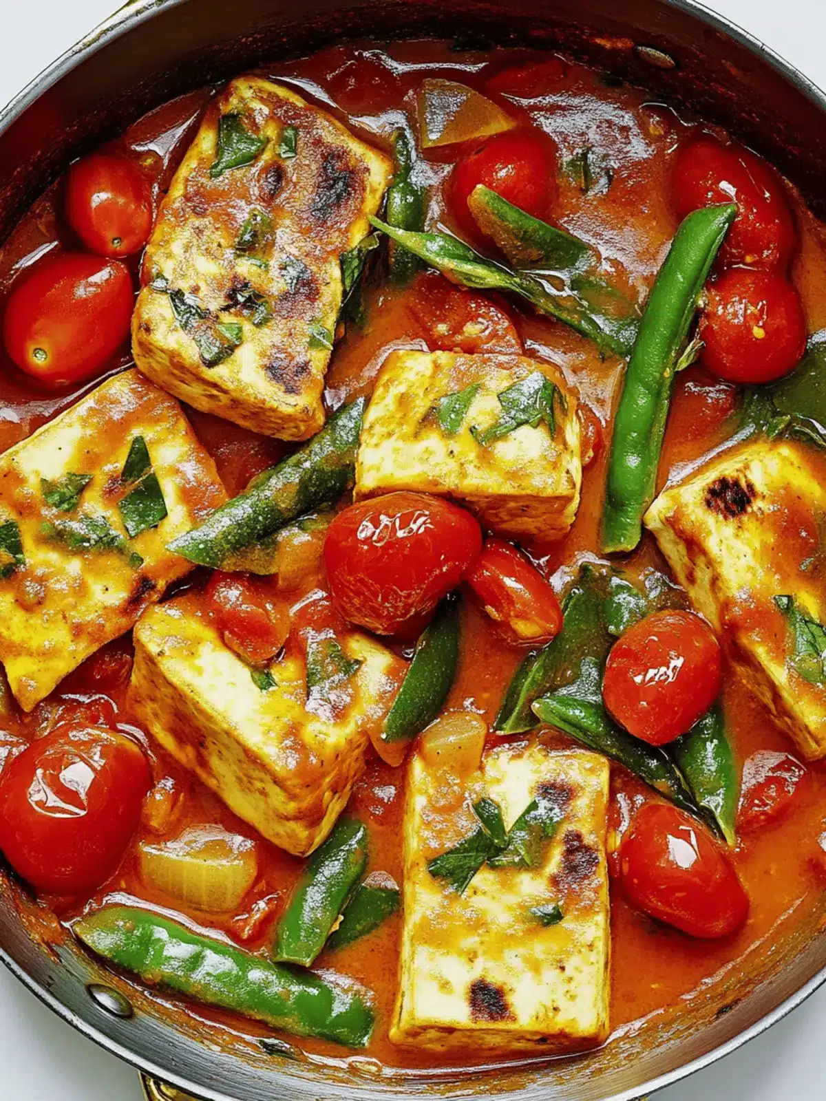 Paneer With Burst Cherry Tomato Sauce