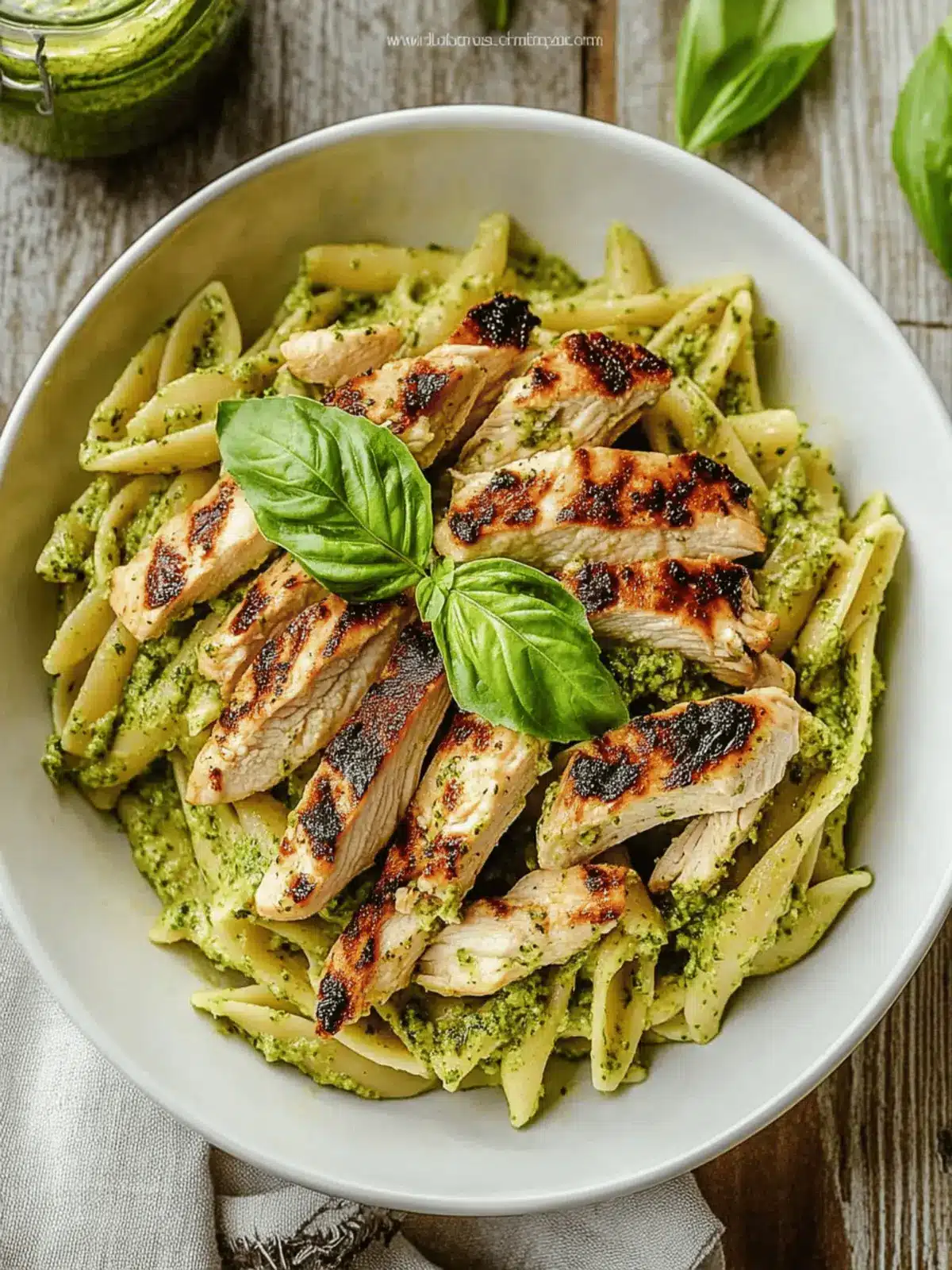 Grilled Chicken Pesto Pasta