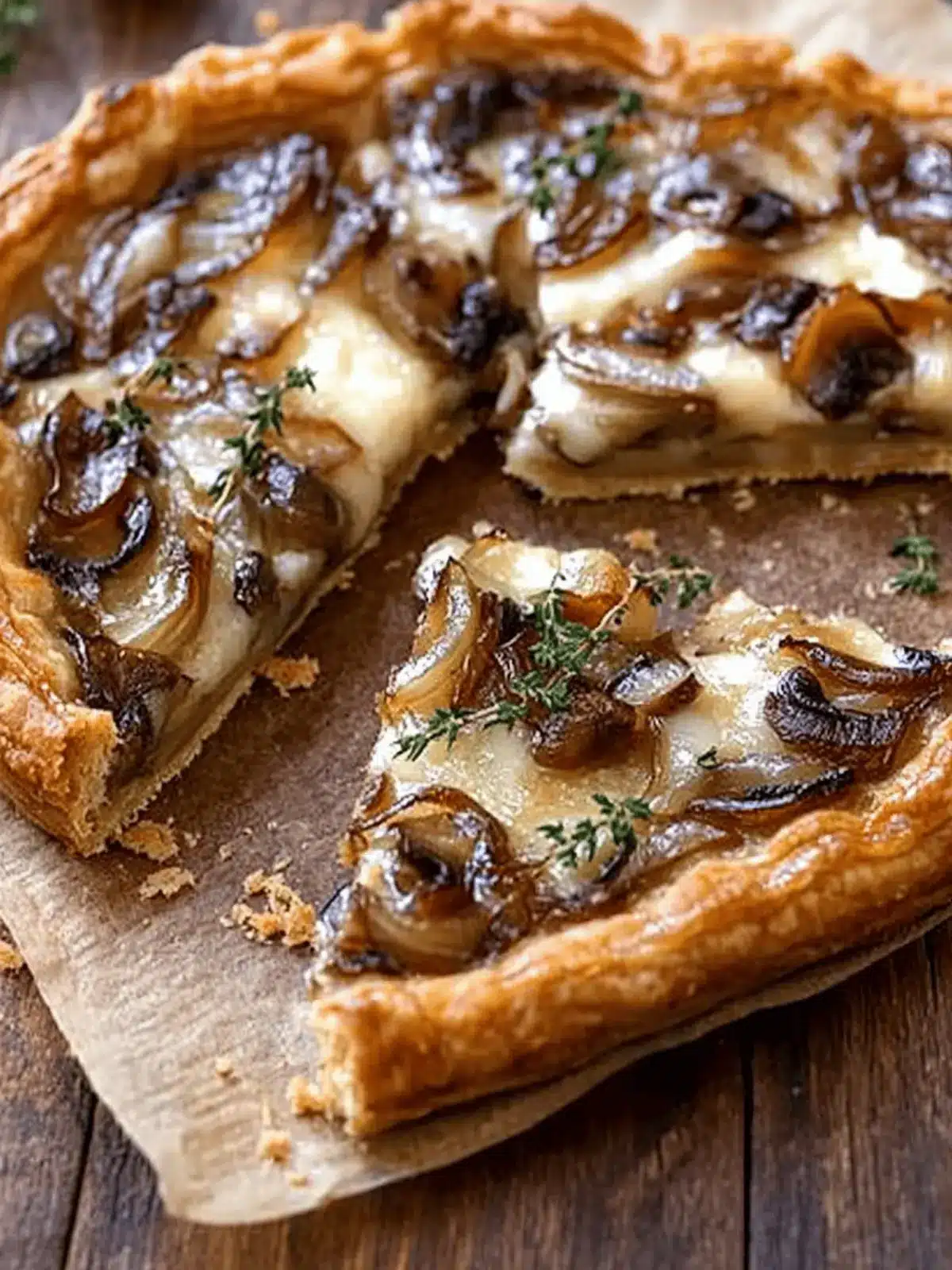 French Onion Mushroom Tart