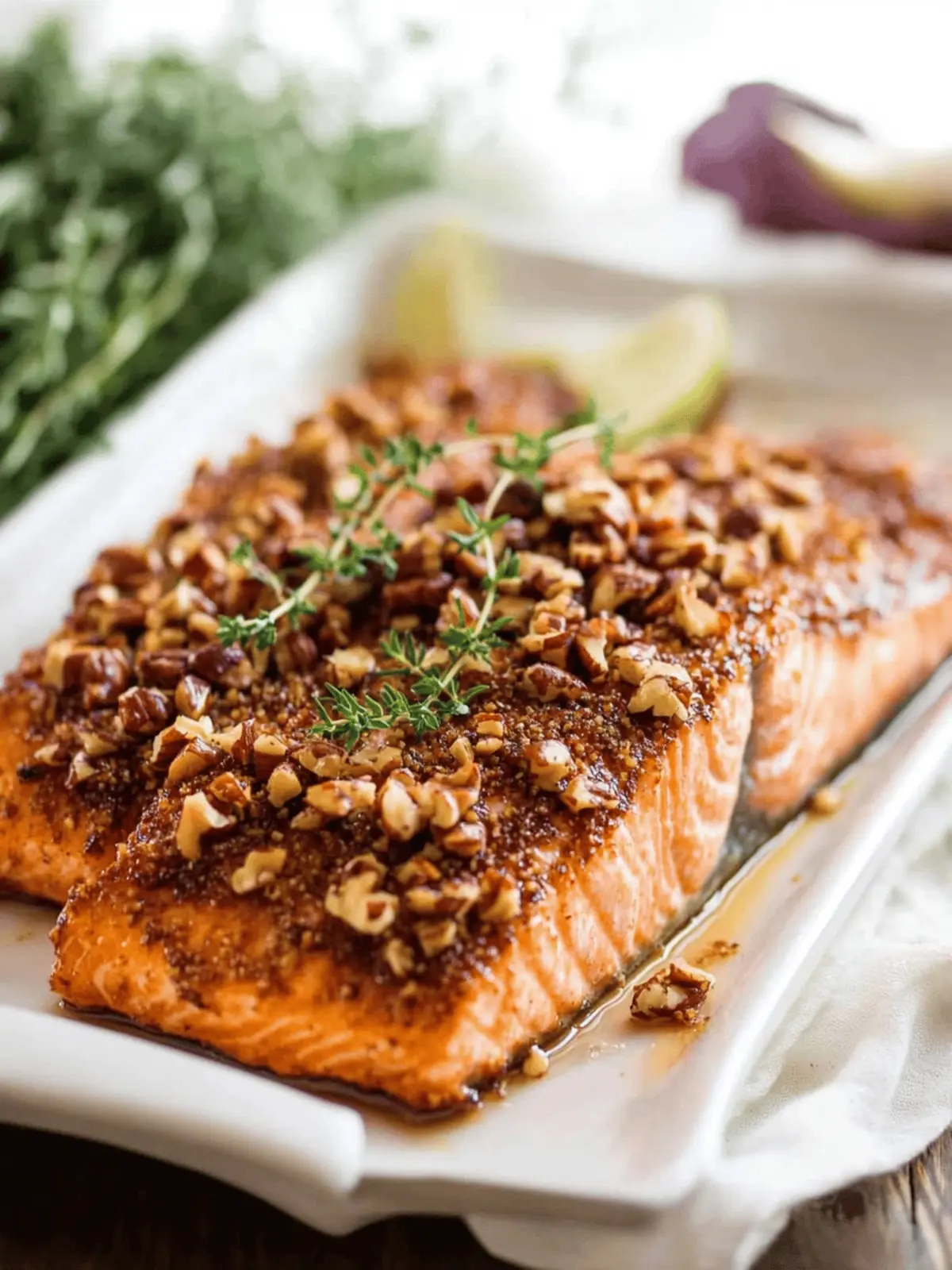 Maple Walnut Crusted Salmon