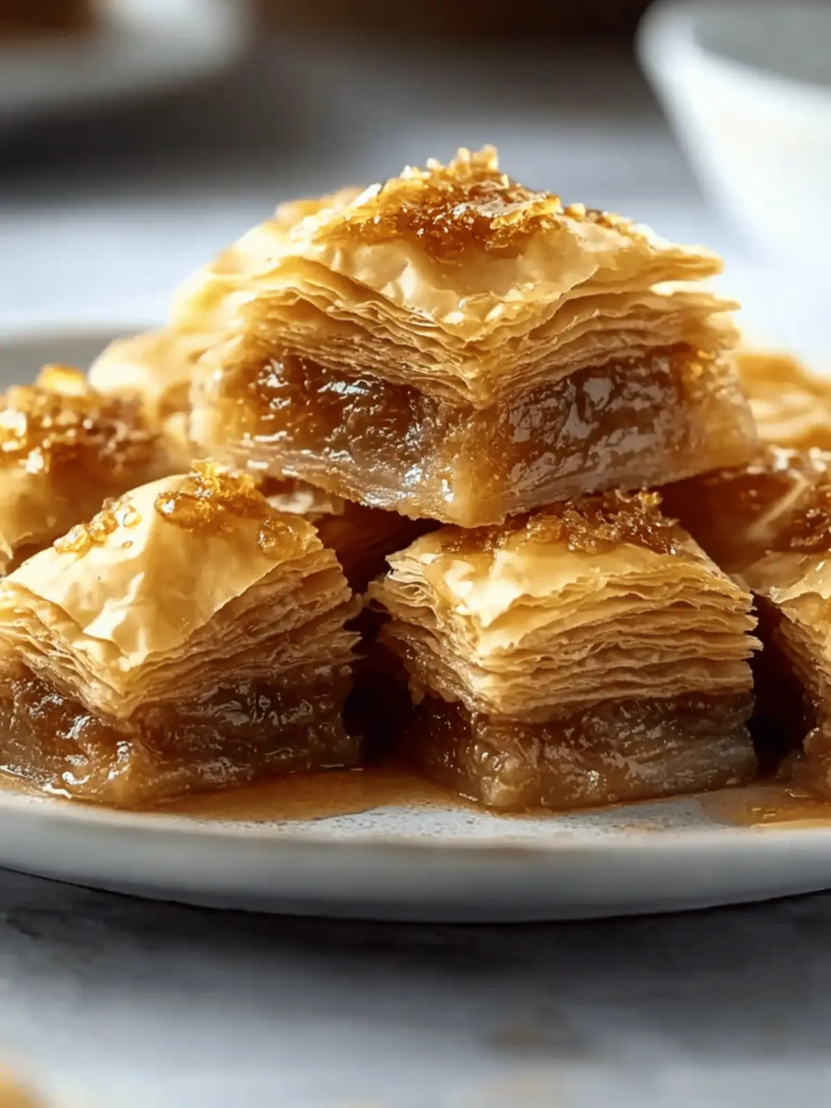 Authentic Greek Baklava with Honey Syrup