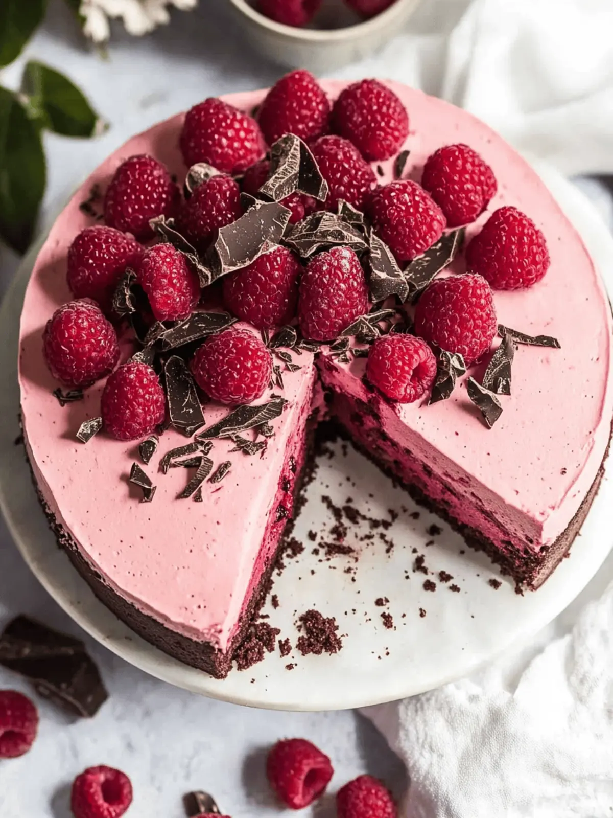 Chocolate Raspberry Mousse Cake