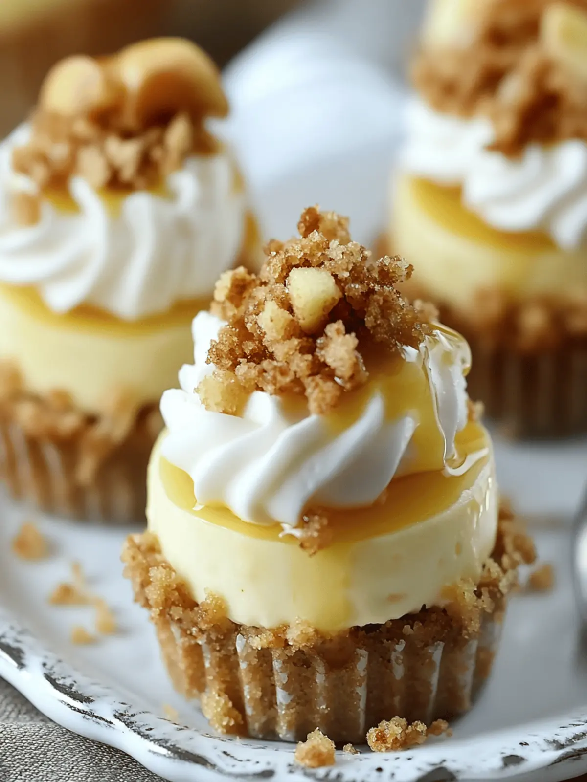 Apple Crisp Mini Cheesecakes