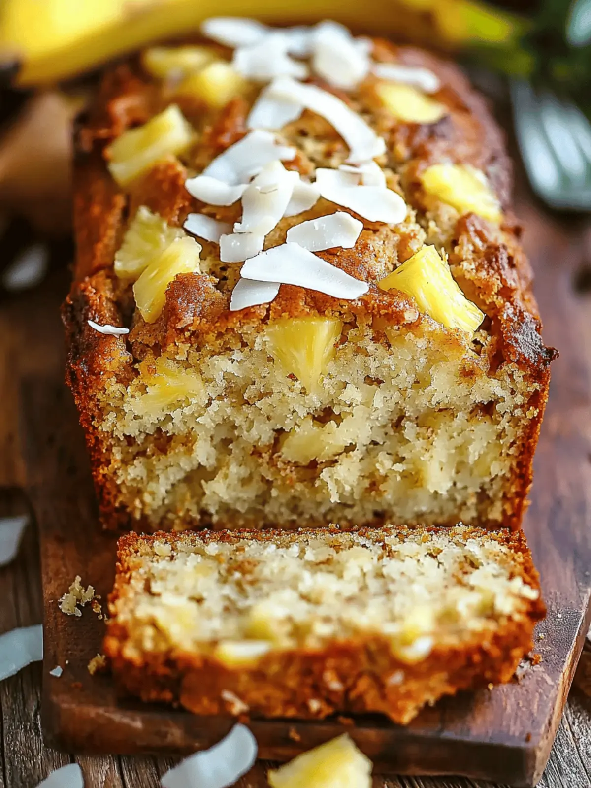 Coconut Pineapple Banana Bread