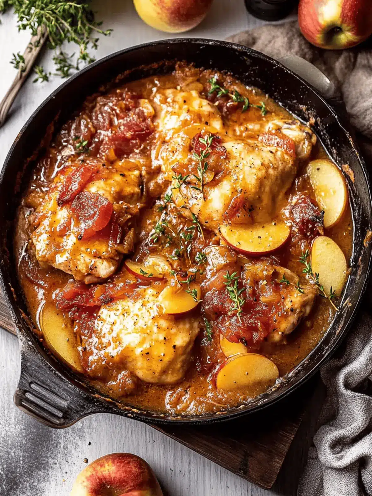 Apple Cider Smothered Chicken
