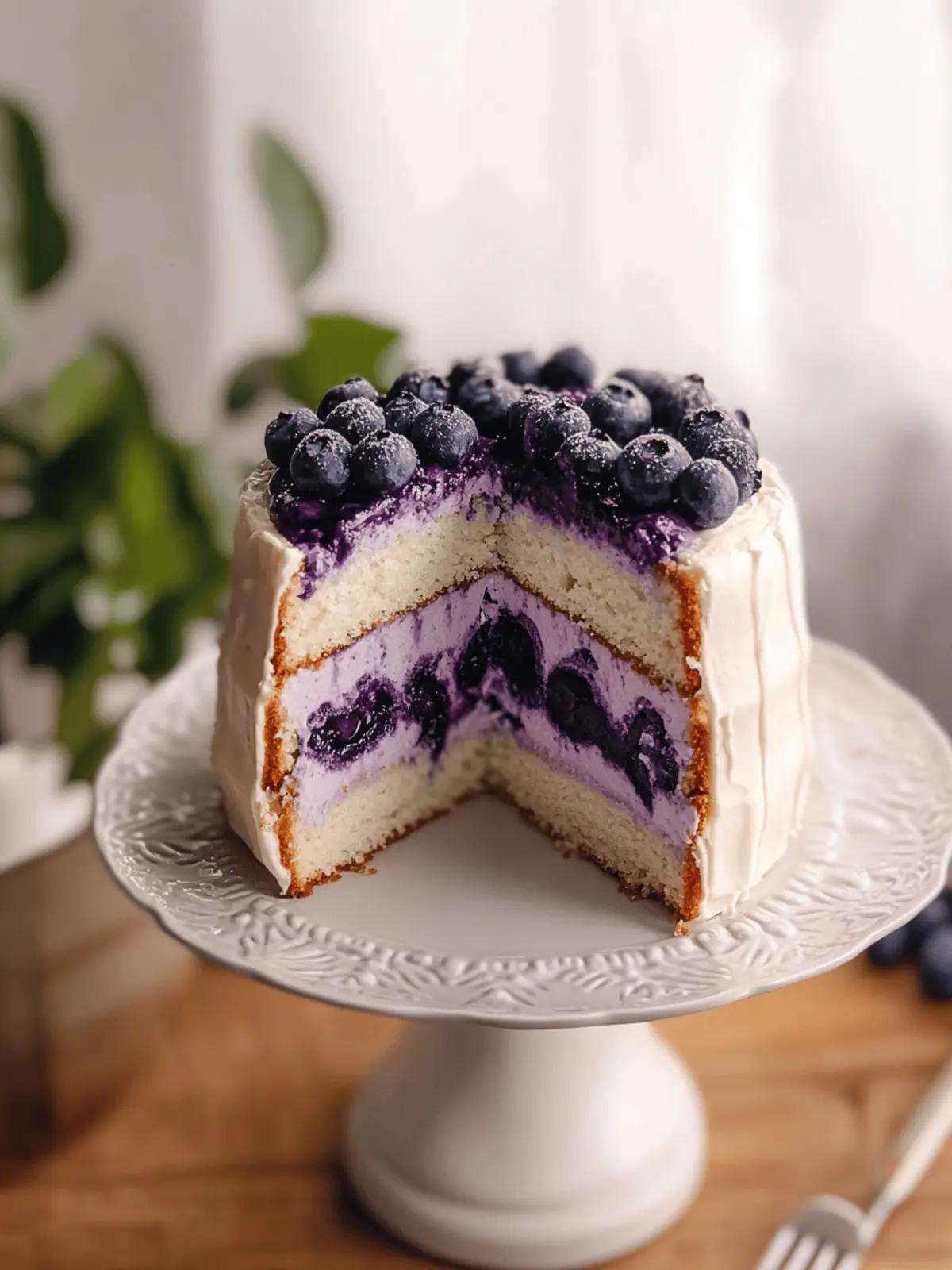 Blueberry Chiffon Cake