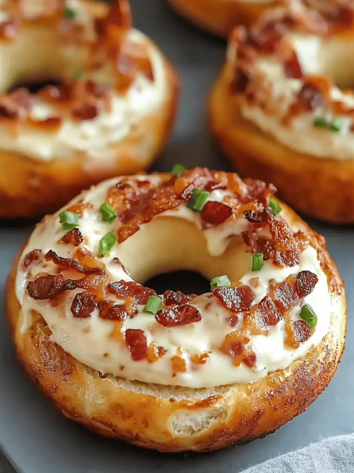Zesty Bacon Cream Cheese Bagels