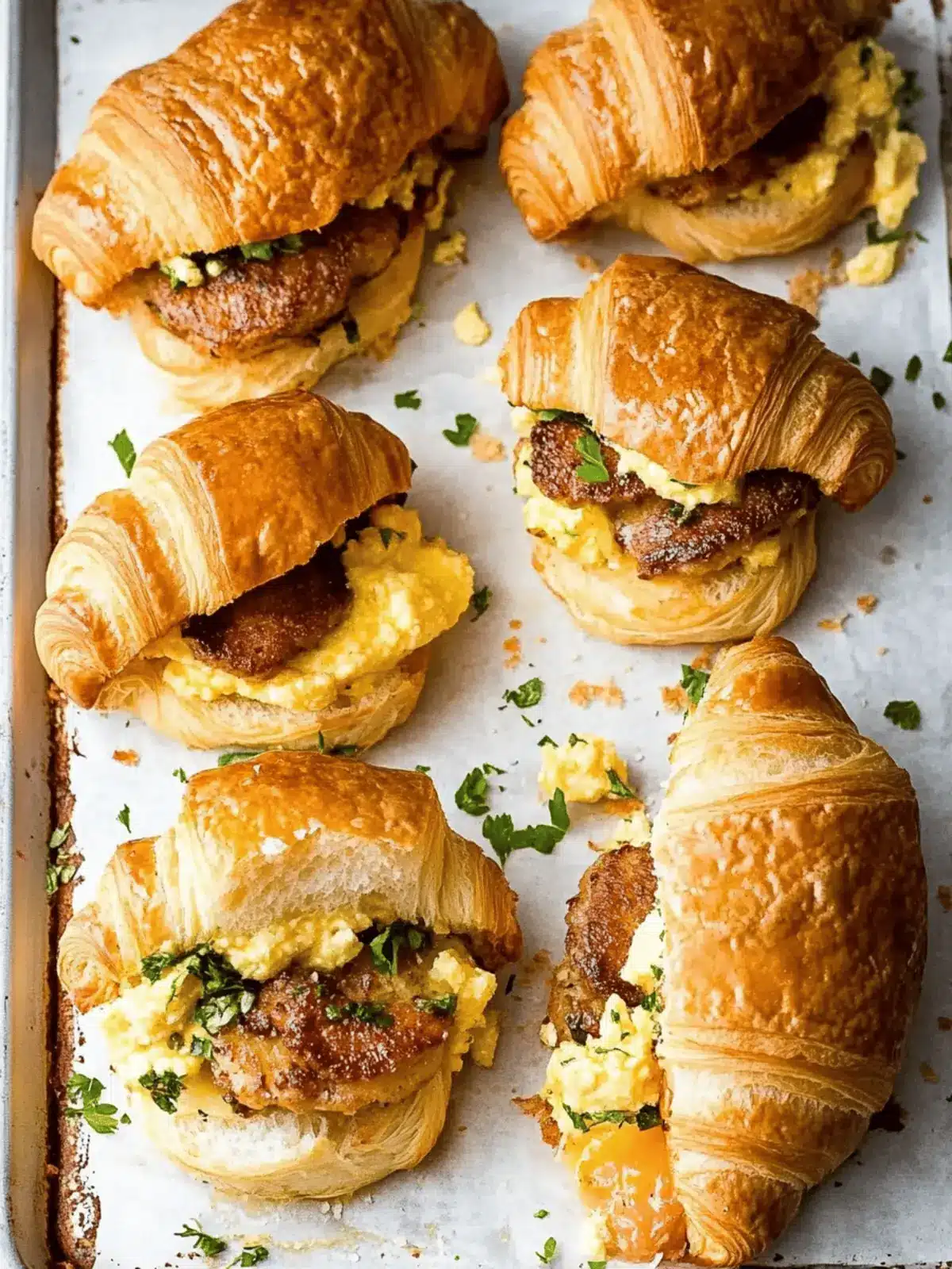 Breakfast Croissant Sandwiches