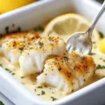 Baked Cod in Coconut Lemon Cream Sauce