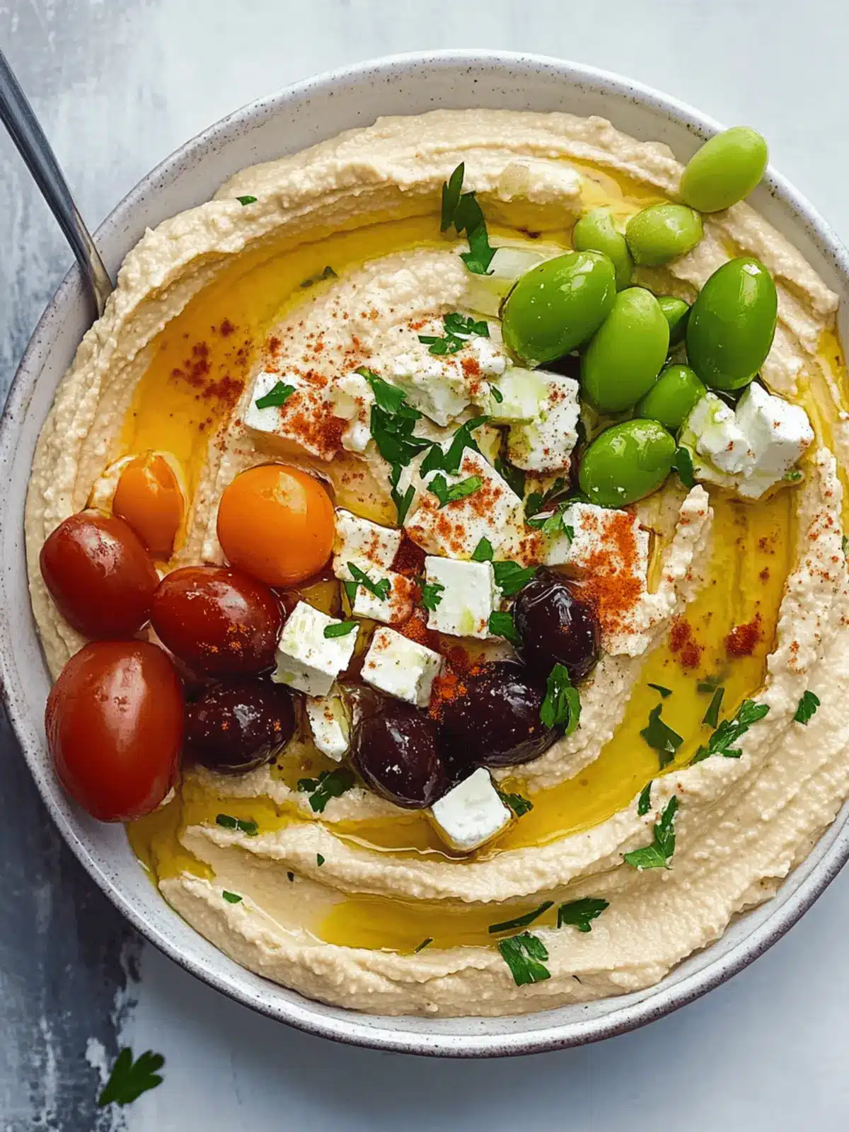 Greek Style Loaded Hummus