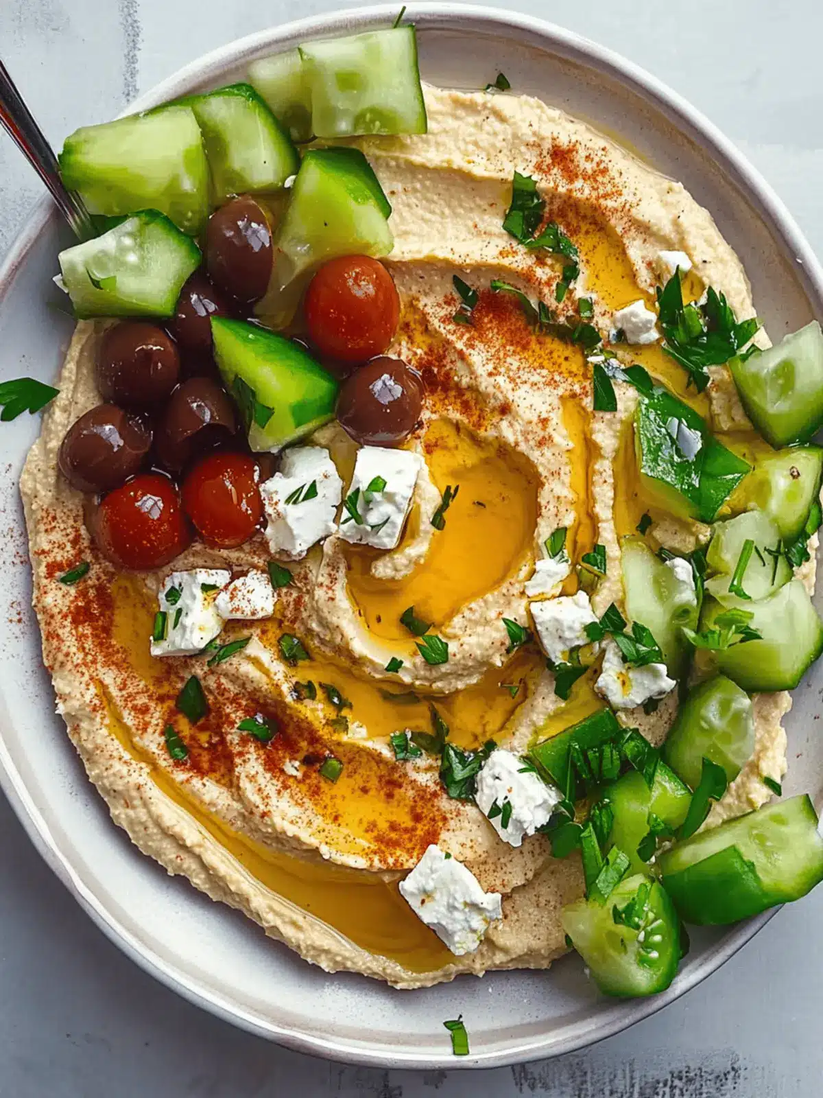 Greek Style Loaded Hummus