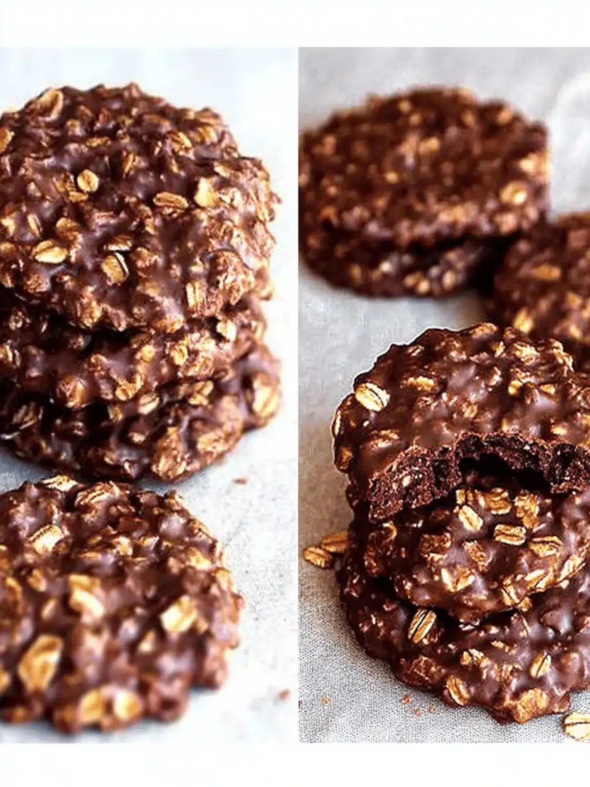 No Bake Chocolate Oatmeal Cookies