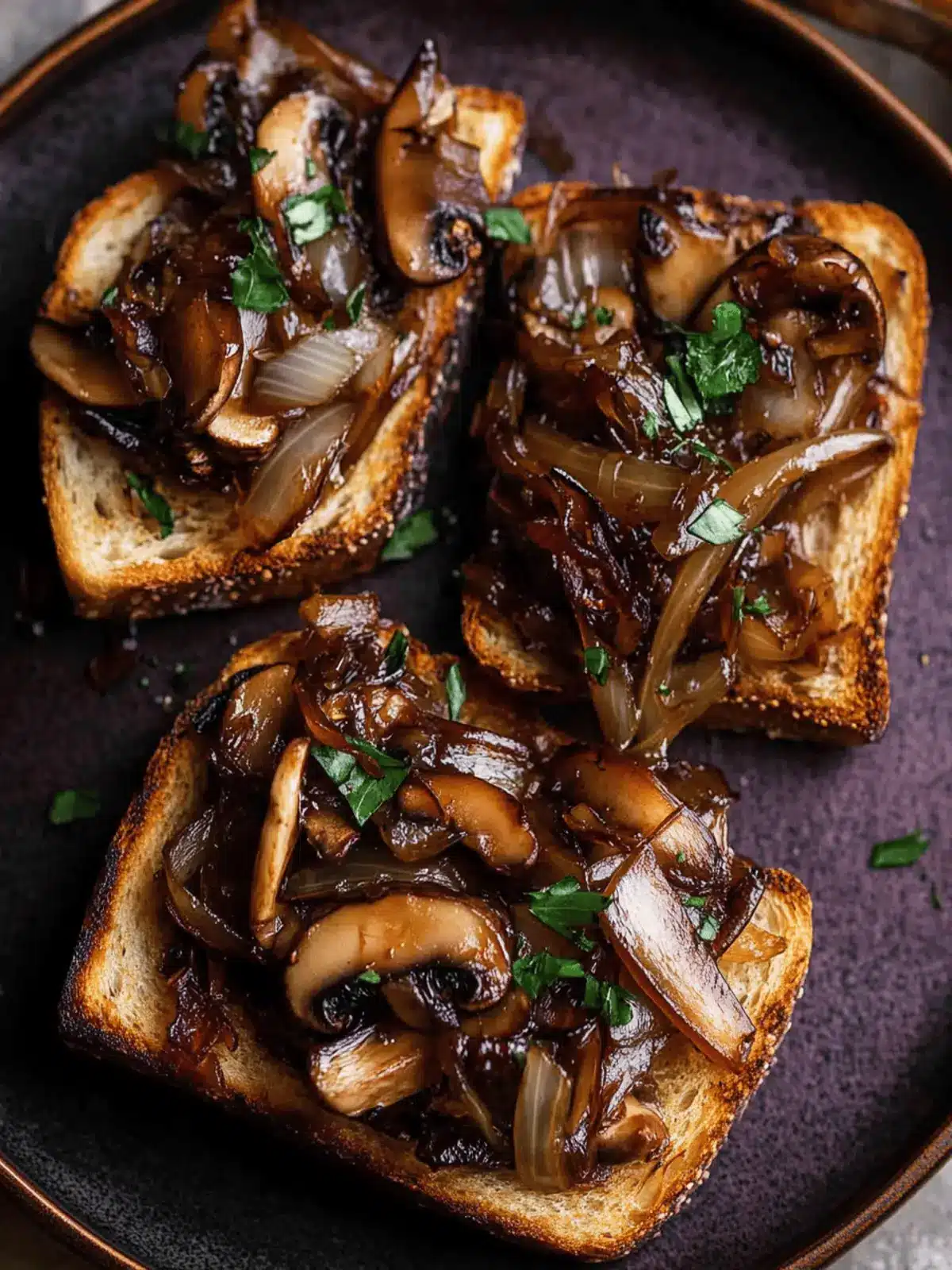 Caramelized Onion Mushroom Toast
