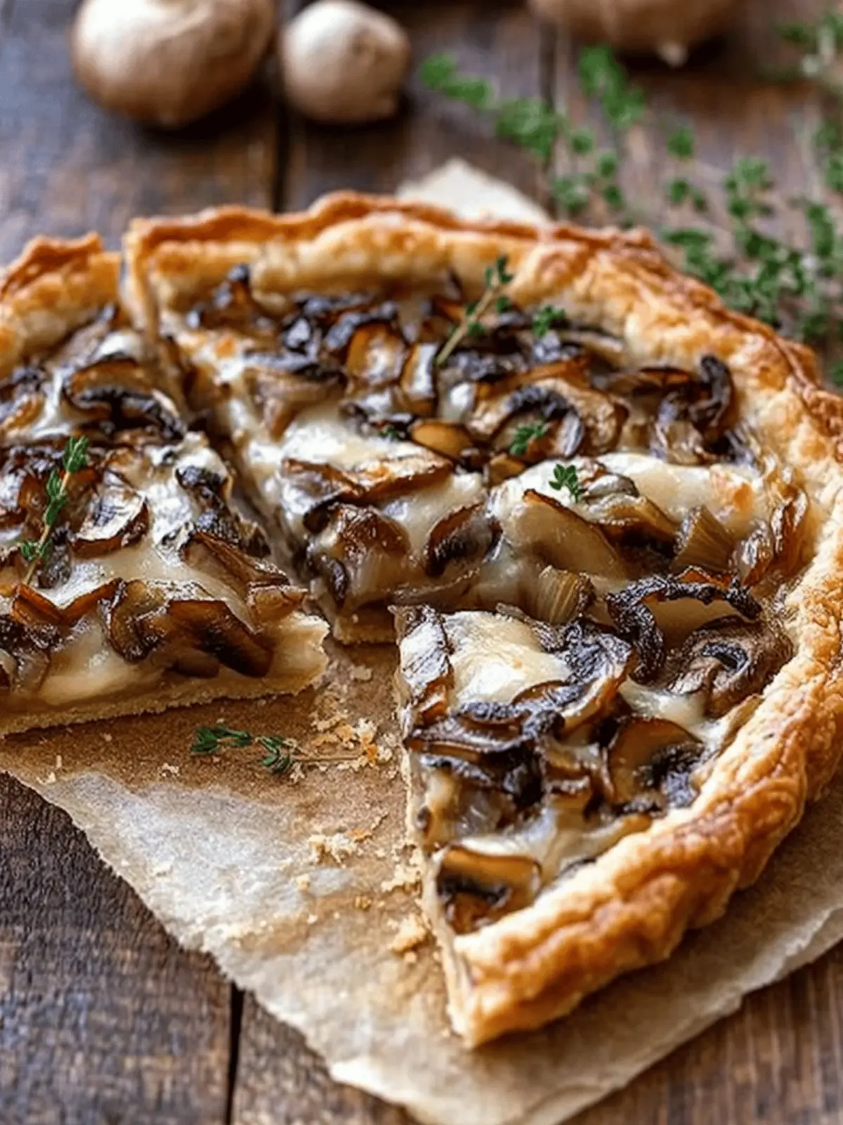 French Onion Mushroom Tart