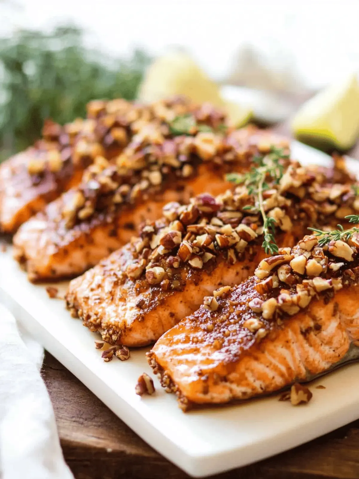 Maple Walnut Crusted Salmon