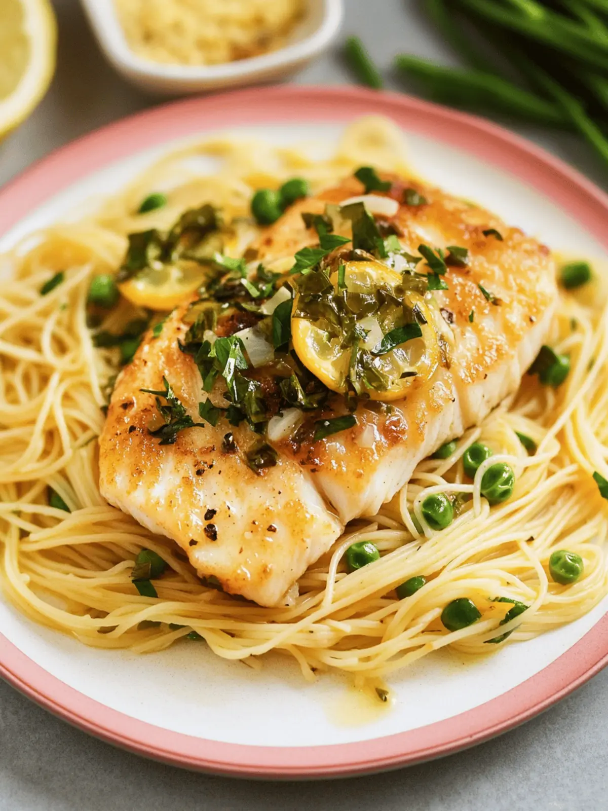 Cod Piccata with Angel Hair Pasta (Easy Fish Recipe)