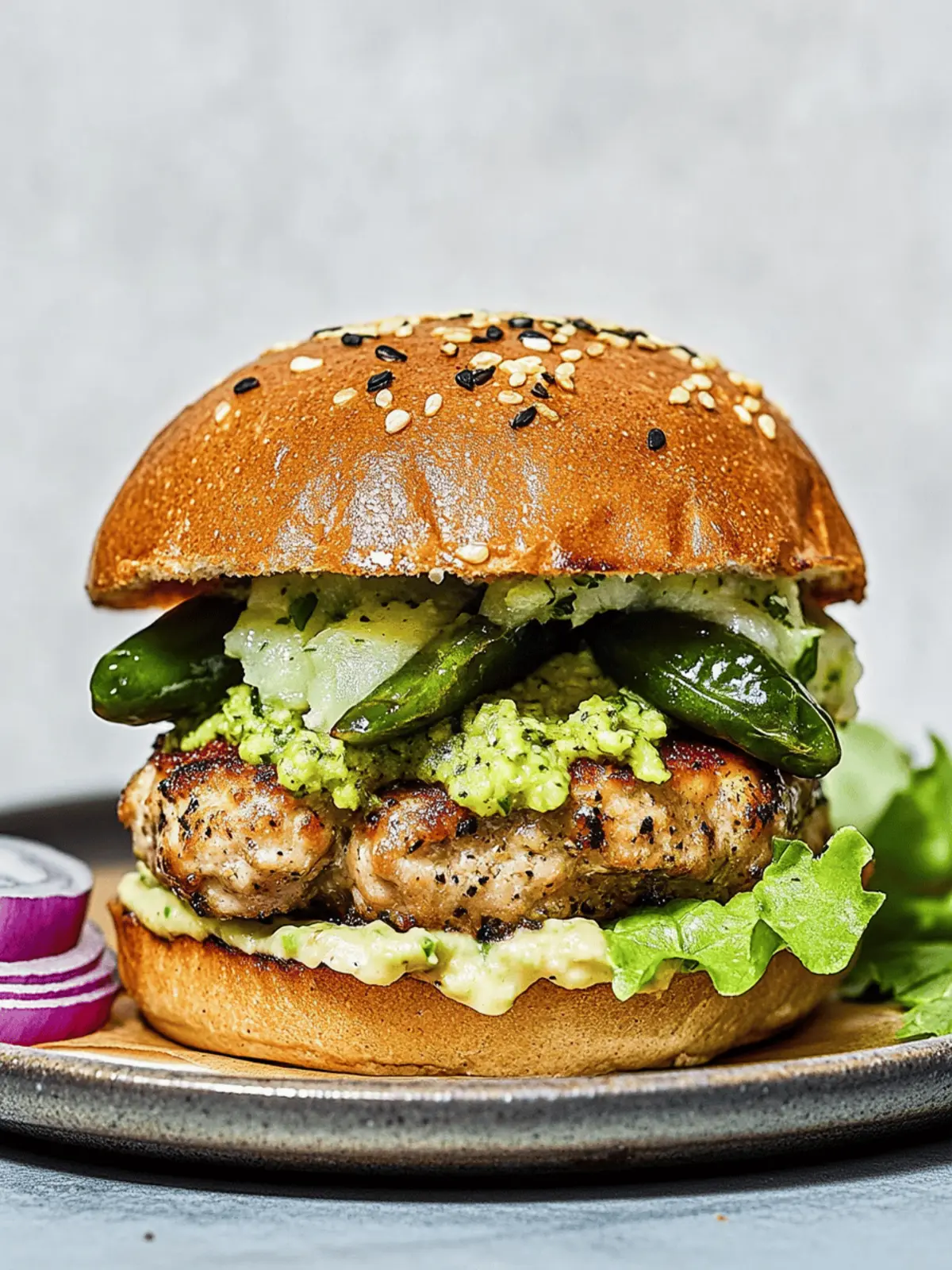 Poblano Turkey Burger