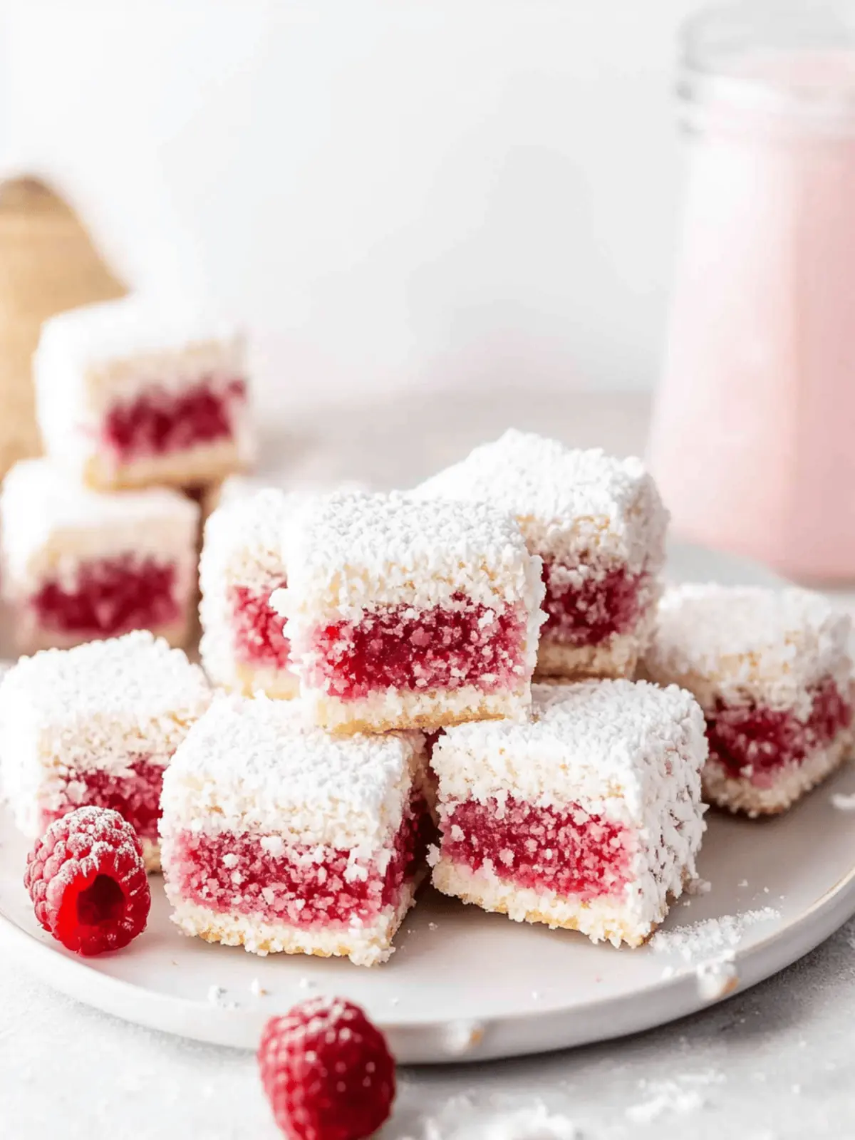 Raspberry Lamingtons
