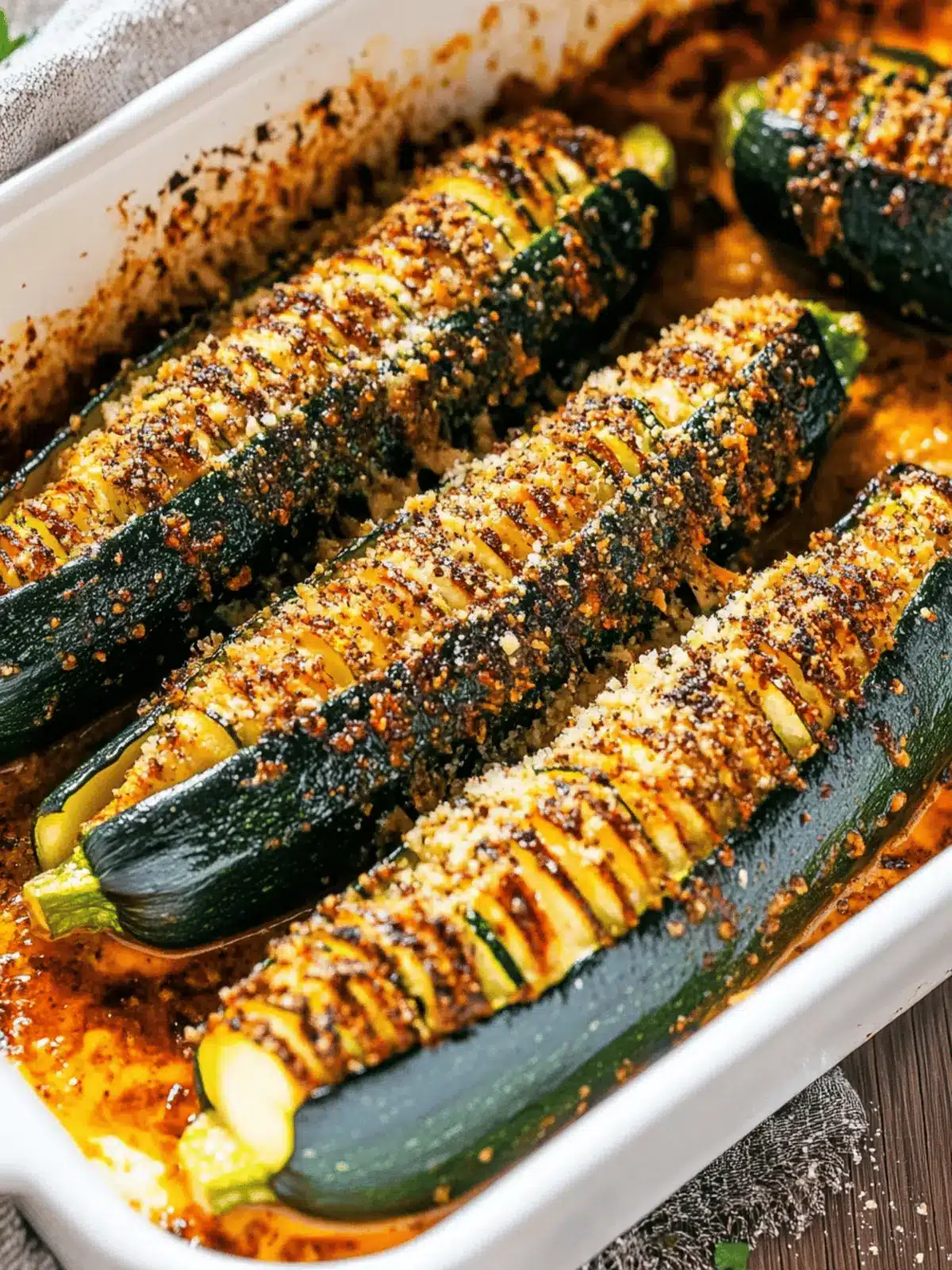 Garlic Parmesan Roasted Zucchini