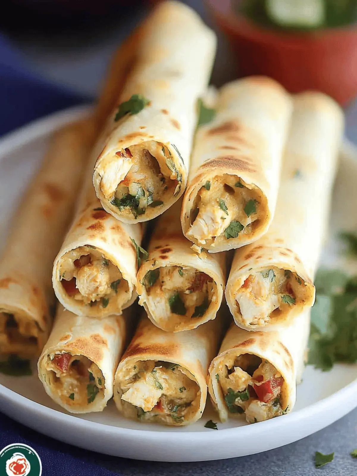 Baked Chicken Taquitos