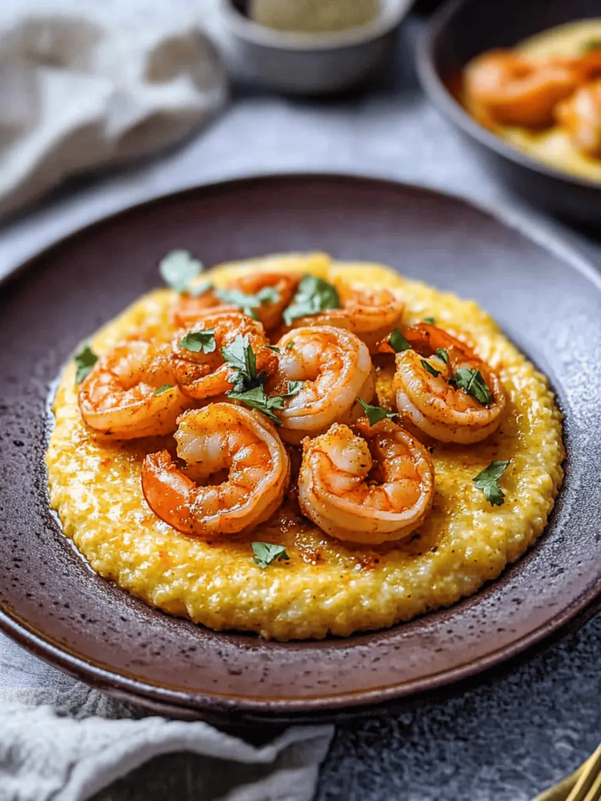 Red Chile Spiced Shrimp and Grits