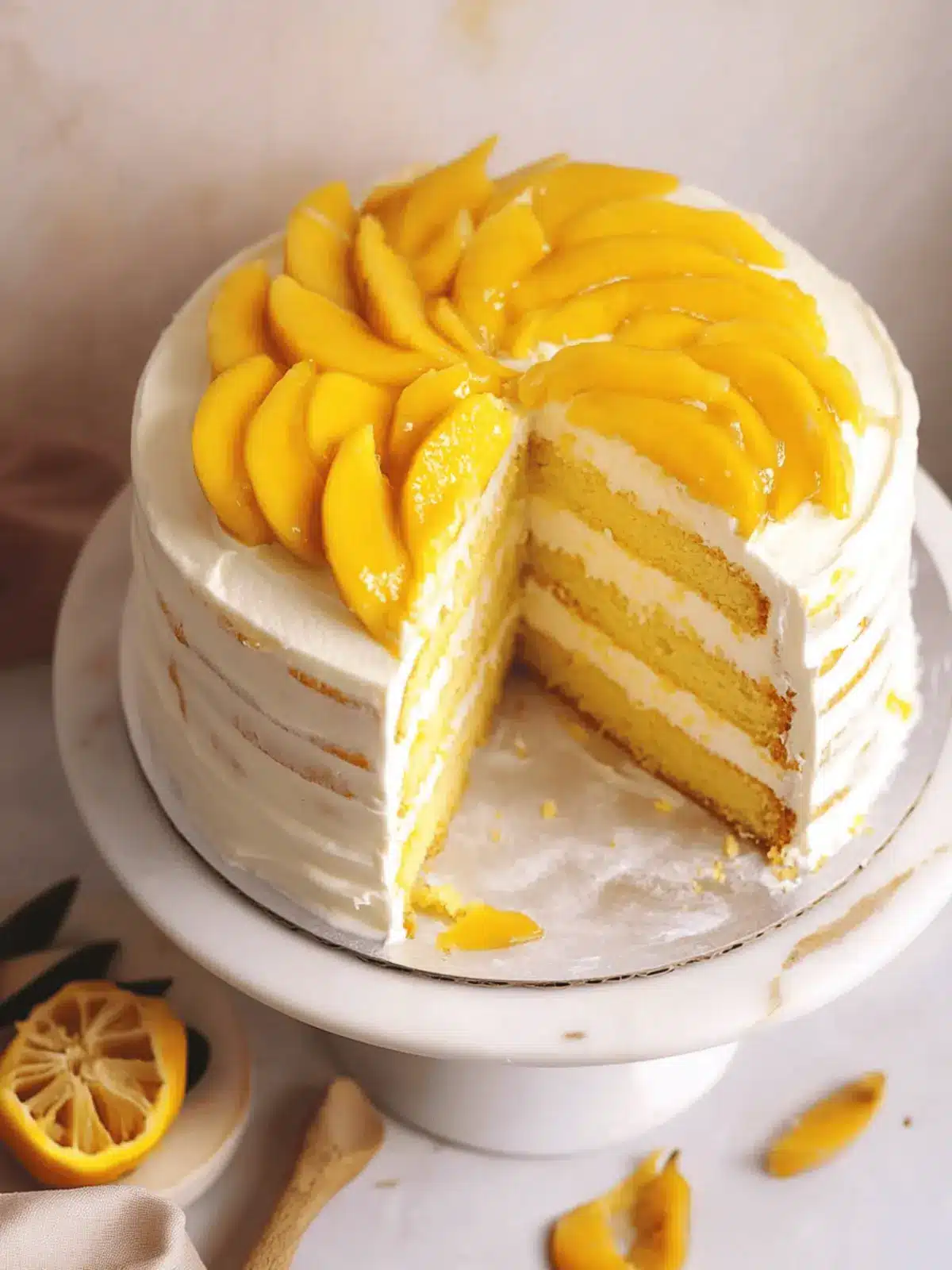 Mango Cream Chiffon Cake