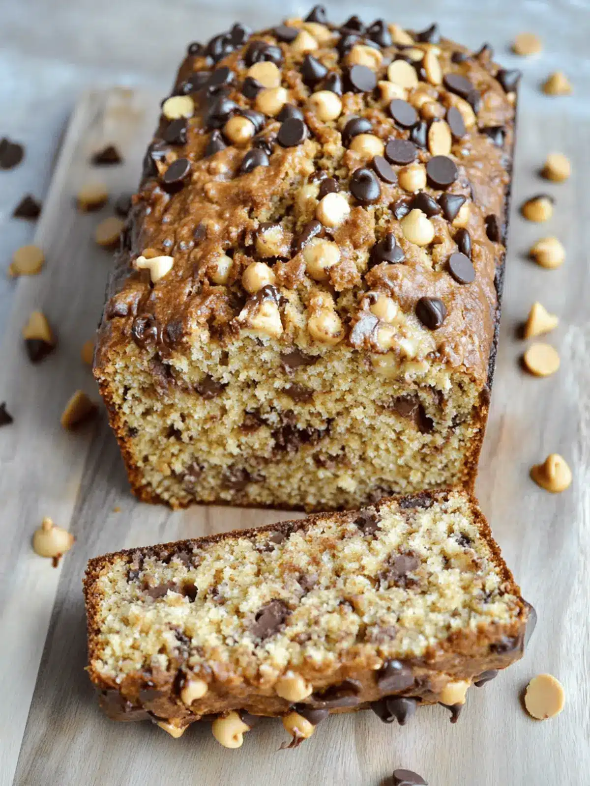 Chocolate Chip Peanut Butter Oatmeal Banana Bread