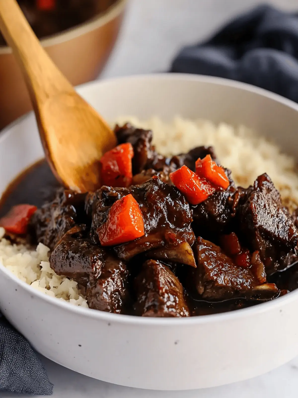 Braised Beef Neck Bones with Chinese Five Spice Pomegranate Glaze