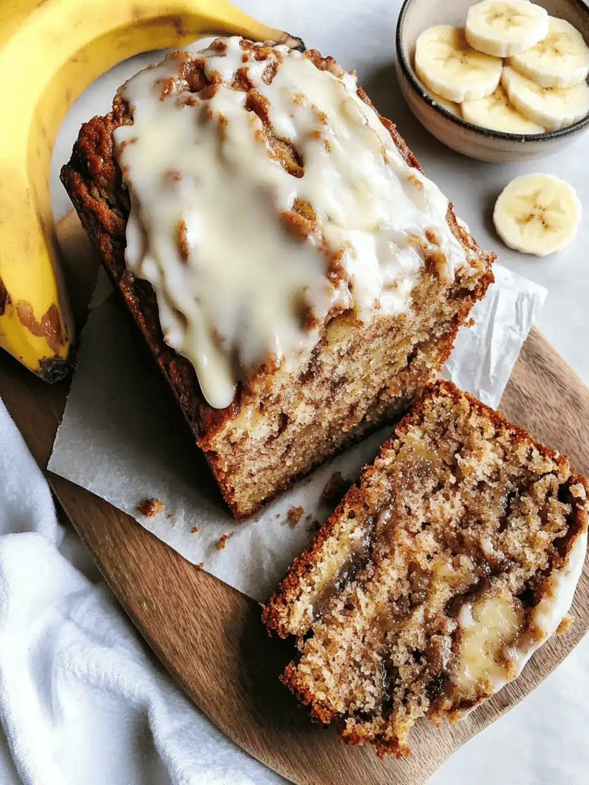 Cinnamon Roll Banana Bread