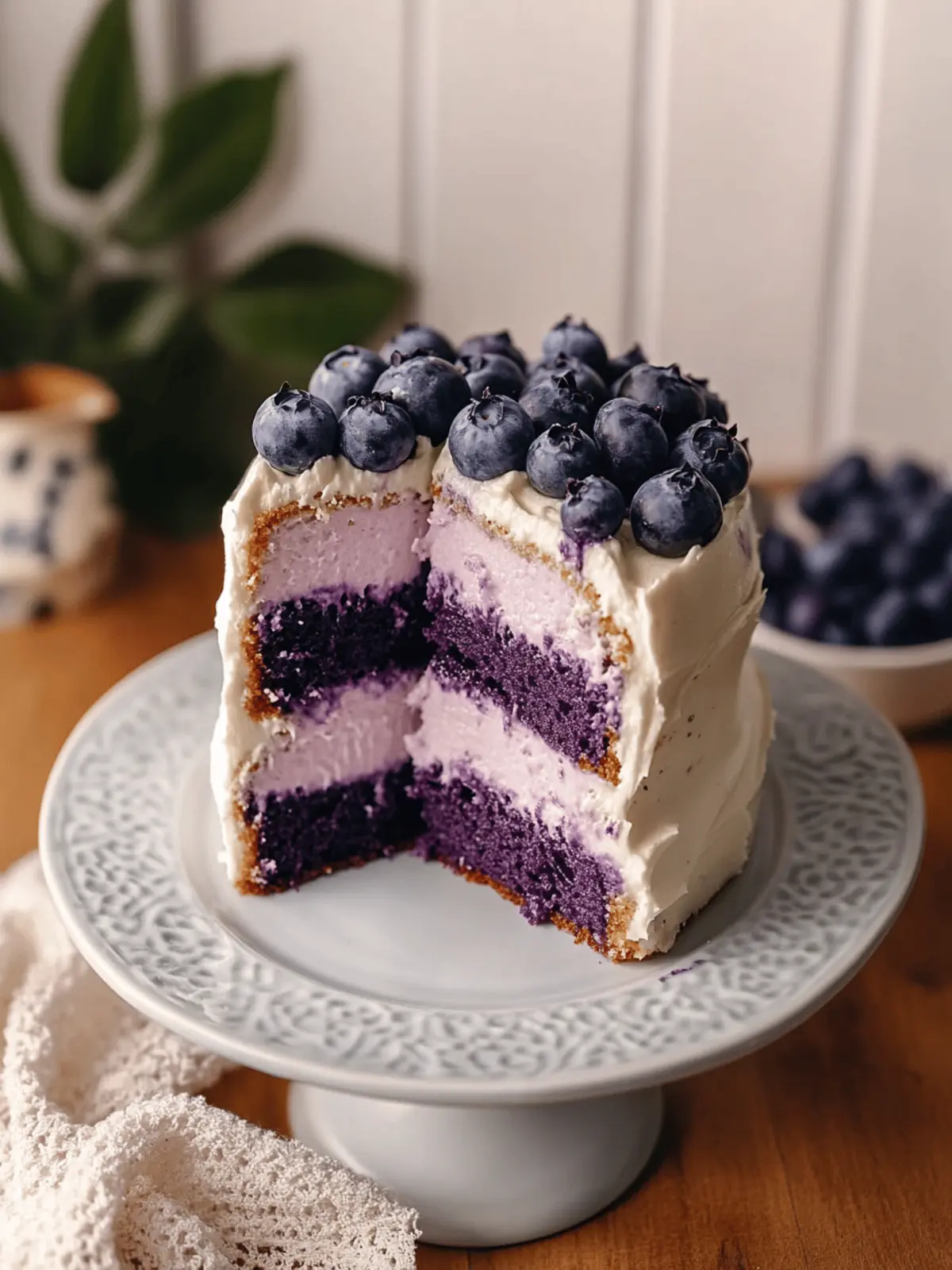 Blueberry Chiffon Cake