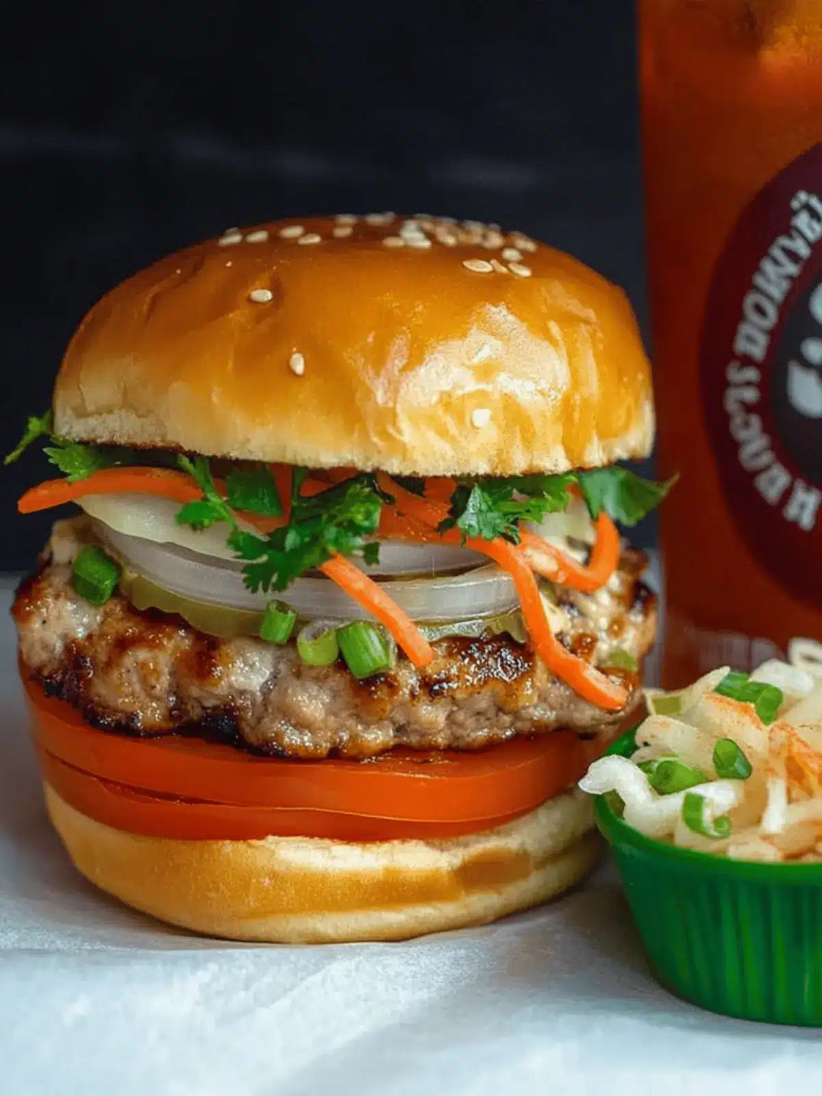 Pork Banh Mi Smash Burgers