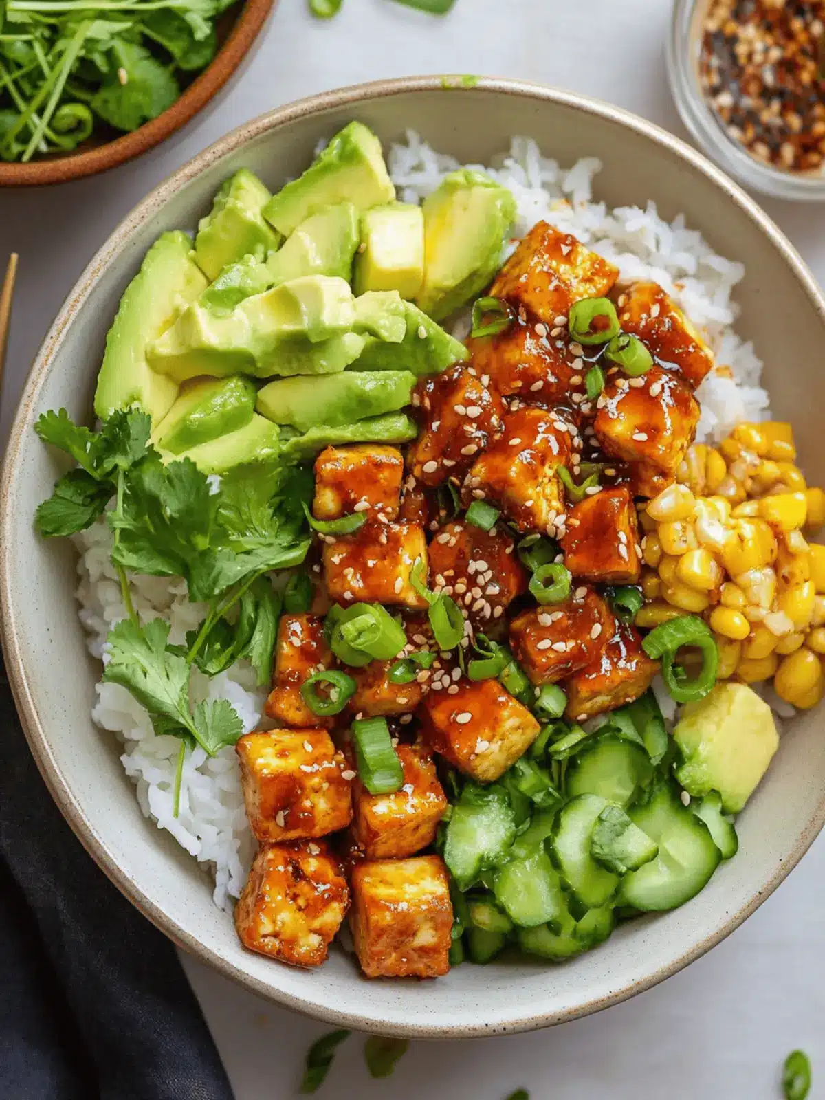 Chili Crunch Tofu Bowls