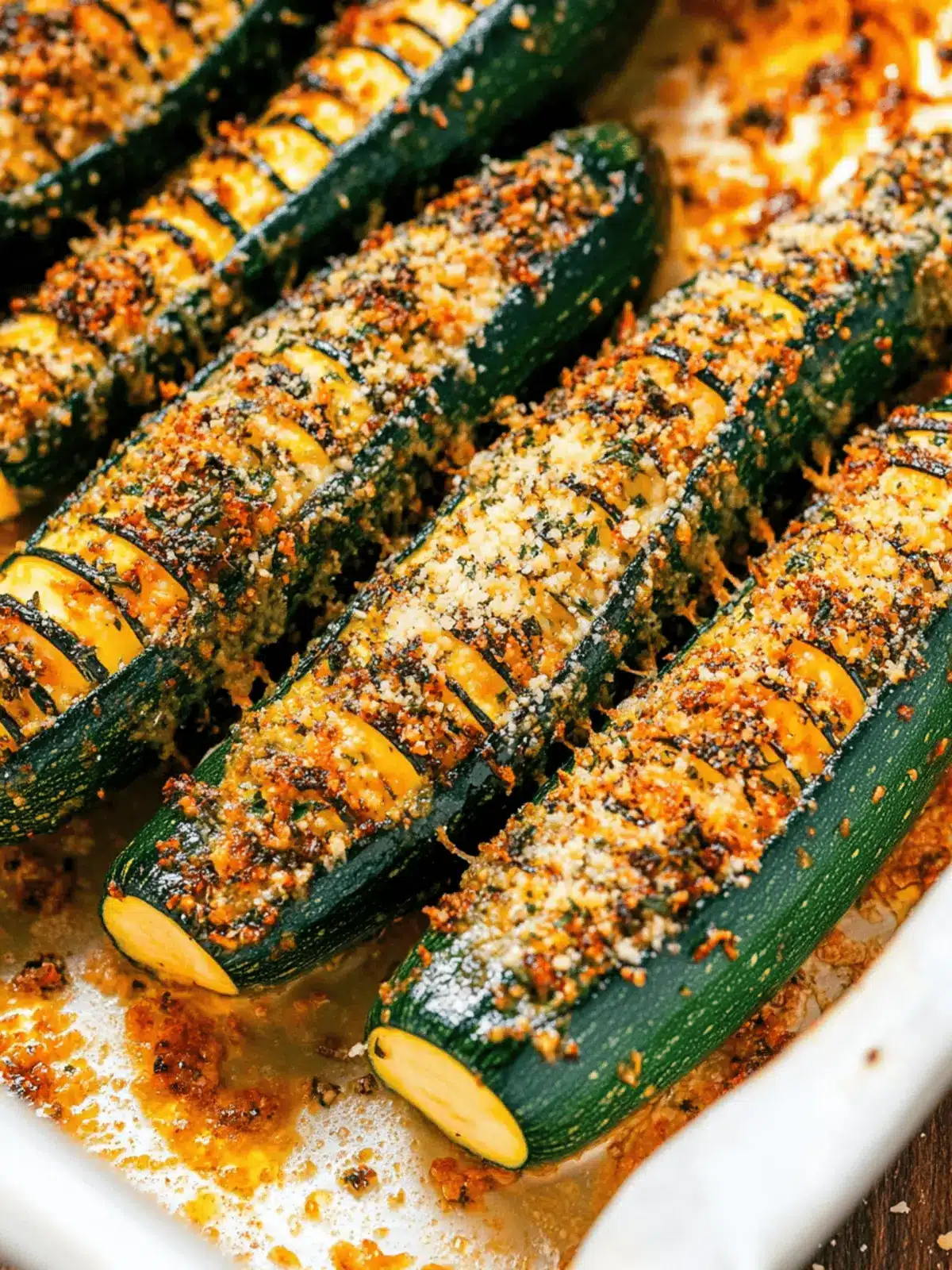 Garlic Parmesan Roasted Zucchini