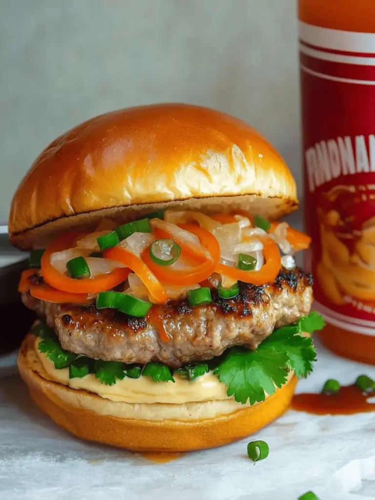 Pork Banh Mi Smash Burgers
