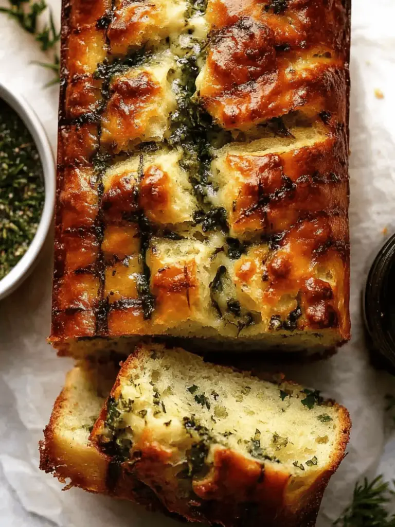 Cheese, Herb & Garlic Quick Bread