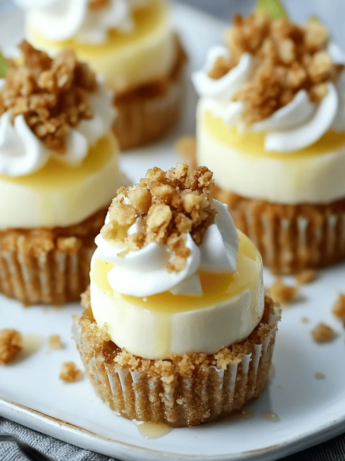Apple Crisp Mini Cheesecakes