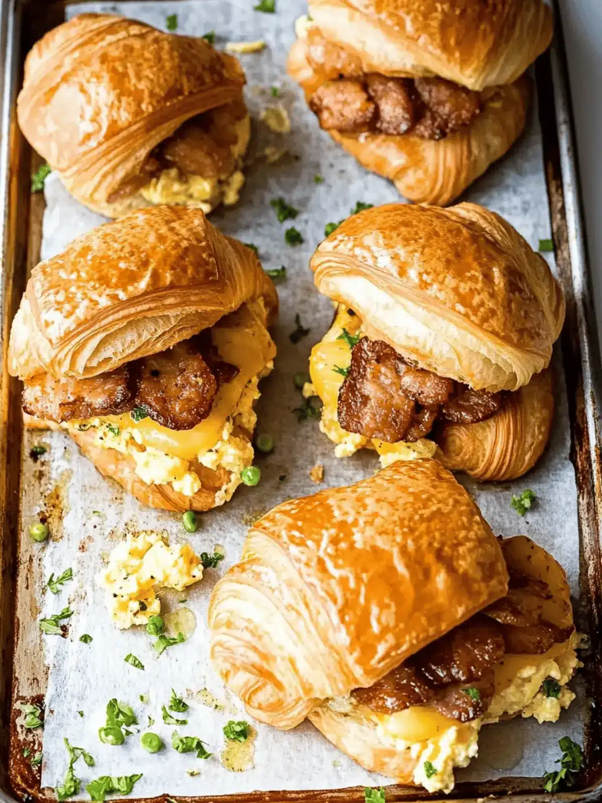 Breakfast Croissant Sandwiches