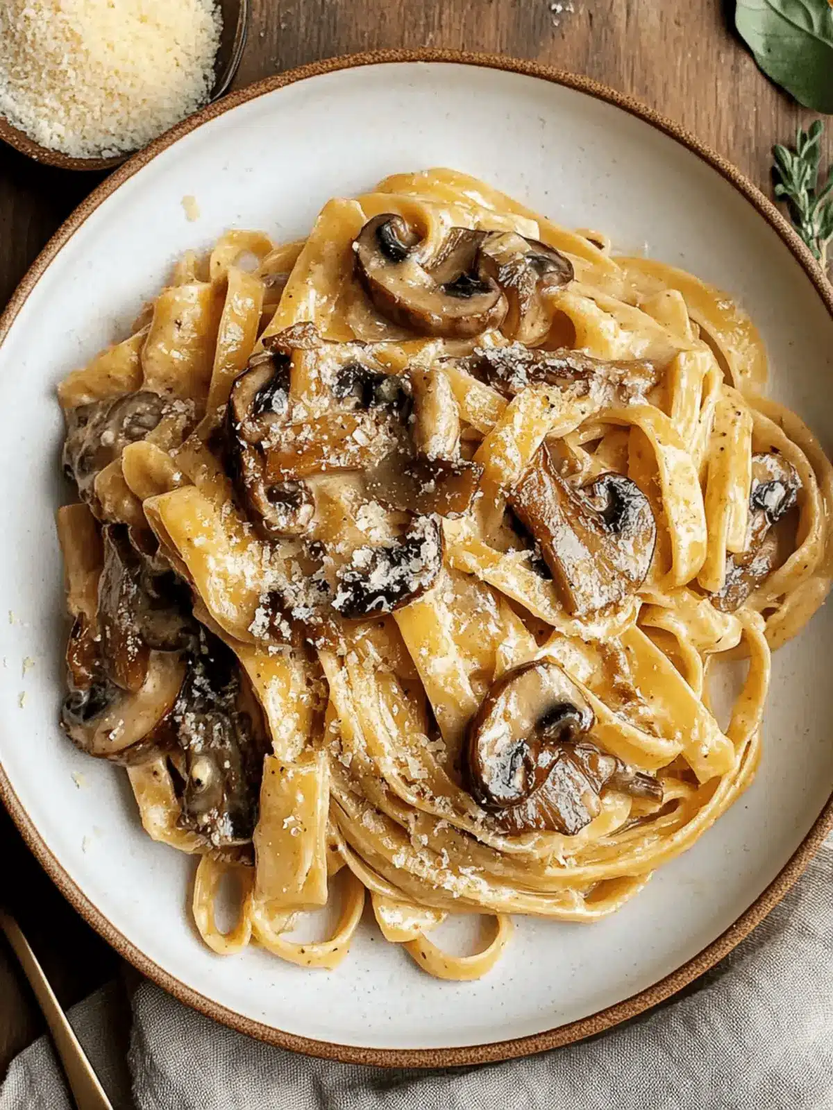 Caramelized Leek and Mushroom Gruyere Pasta